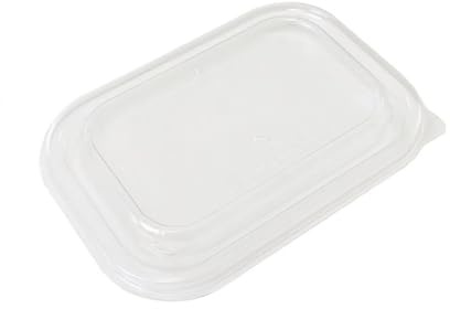 vidoelettronica Insalatiera Biodegradabile Rettangolare 750 ml – 25 Pezzi – Eco Container per Insalate, Picnic, Cibo Asporto (25 coperchi pet)