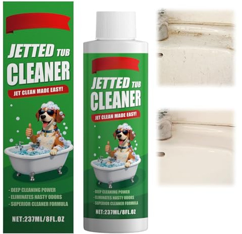 Powerful Bathroom Foam Cleaner & Descaler Spray - Fast Acting Limescale Remover for Stubborn Soap Scum,Grime & Stains on Shower,Bathtub,Hot Tub and Tiles,Effortless Cleaning,237ml