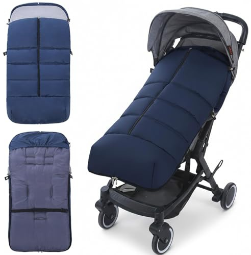 Saco para cochecito Saco de dormir impermeable y cálido para cochecito, de dormir para lavable y desmontable con cremallera para cochecitos cochecitos de invierno