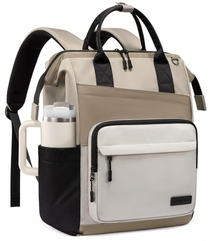 LOVEVOOK Rucksack Damen, 15,6 Zoll Laptop Schulrucksack Teenager Mit Großem Fach für Trinkflasche,Tagesrucksäcke Daypack Arbeitstasche Lehrertasche Reiserucksack Elegant, Travel Backpack Women für Uni