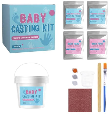 Genérico Kit de Huellas para Niños | Set de Escayola 3D Realista para Manualidades | Manualidad en Arcilla para Cuadros de Guardería - para Padres, Regalos Creativos para Preescolares