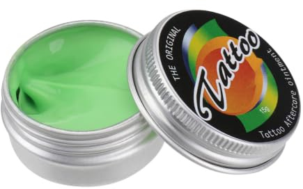 Tattoo Pflegecreme 15g aus Aluminium als Nachsorgebalsam | Reparierende Salbe, Feuchtigkeitssalbe für Frische Farbtattoos, 1 Stück