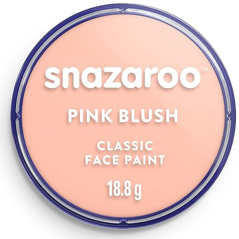 Snazaroo 1118500 Schminkfarbe - Hautfarben Rosa, 18ml Topf - hautfreundliche Gesichtschminke auf Wasserbasis, wasservermalbar, parabenfrei, Face & Bodypaint Farbe für Kinder & Erwachsene