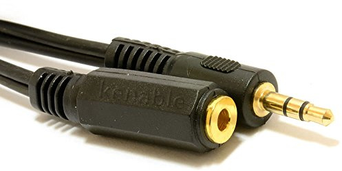 kenable 3,5 mm Stéréo Jack Vers Femelle Casque d'extension Rallonge Plaqués Or câble 2 m [2 mètre/2m]