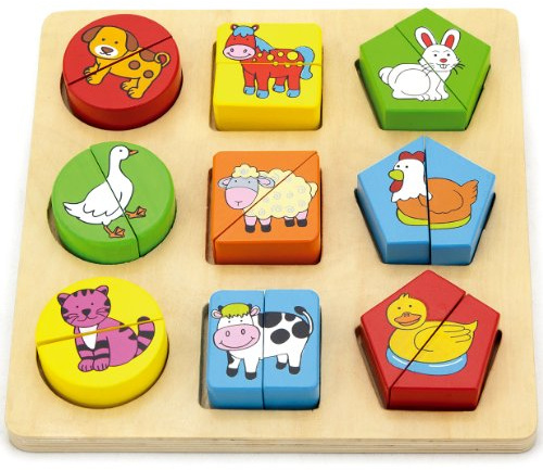 Viga Toys – träformpussel – bondgårdsdjur