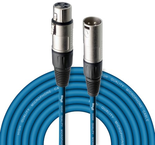 Stagg 6 m hochwertigen XLR-auf XLR-Stecker Mikrofon Kabel blau