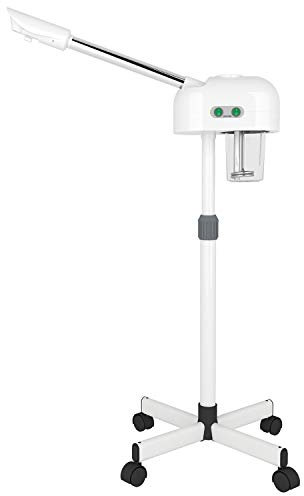 Professional Facial Steamer, Hot Mist, Ozone Humidifier, Can Use at Home and Beauty Salon, Extract Blackheads, Rejuvenate and Hydrate Your Face Skin for Youthful Complexion, Adjustable Height (B)