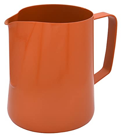 Sipliv 20 oz (600 ml) de acero inoxidable espresso jarras humeantes leche espumante jarra crema macchiato capuchino latte art making jarra tazas jarra espumante - naranja