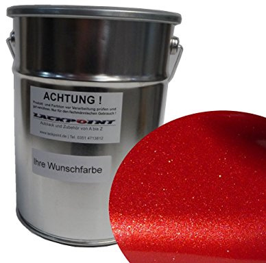 Lackpoint 1 Liter Spritzfertig Wasserbasislack Candy Royal Rot Metallic Autolack