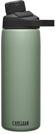 Camelbak Vacuum Insulated Bottle Chute Mag Sst Moos | Magnetisches Kappensystem, vakuumisolierter Stahl, auslaufsichere Kappe, langlebige Stahlkonstruktion