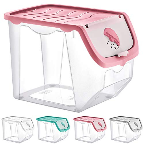 orion group - Aufbewahrungsbox mit deckel - Aufbewahrungsbehälter lebensmittel - Küchen Frischhaltedosen - Aufbewahrungsbox - Behälter vorratsdosen - plastikkisten - 12 L (Pink-transparent)
