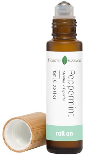 Peppermint Essential Oil Roll On, Calming, Headache, Tension and Stress Relief, Pure Peppermint Essential Oil and Jojoba Oil for Skin Nourishment, Leak-Proof Metal Rollerball, Travel Roll-on (15mL)