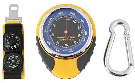 Jadeshay Barometer 4 in 1 Digital Mini Compass Altimeter Thermometer Barometer for Outdoor Camping