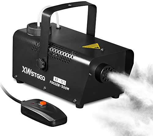 XWSTGEQ - Máquina de humo para fiestas de Halloween, fotografía de bodas, máquinas de niebla seguras portátiles de 500 vatios con 2 controladores de temperatura