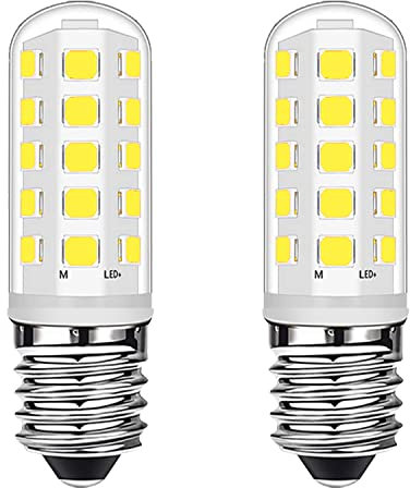 E14 LED Dunstabzugshauben Lampen 3W Entspricht 28W Halogenlampen, Kleine E14 Edison Schraube Kaltweiß 6000K für Kühlschrank, Dunstabzugshaube, Heimbeleuchtung, Kein Flimmern, Nicht Dimmbar, 2 Stück