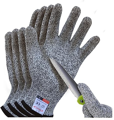Grade 5 food grade cut resistant gloves to protect hands from injury, suitable for kitchen, oyster husks, fish fillet processing, mandolin cutting, meat cutting