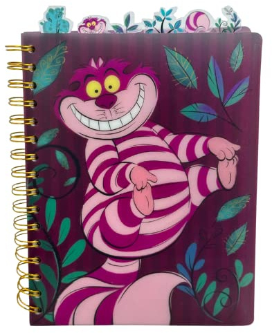 Innovative Designs Disney Alice in Wonderland Cheshire Cat Journal Notebook, Spiral Bound, 144 Lined Pages, 8 x 7 inches