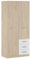 SHIITO | Modelo Chelsea - Armario Multiusos con 2 Puertas y 3 Cajones | 207.6 x 94.8 x 50 cm - Natural y Blanco Veteado | Óptimo para Almacenaje Resistencia