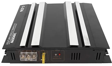 Amplificatore Audio Auto, Amplificatore per Auto Amplificatore di Potenza 3800W Qualità del Suono Chiara Sensibilità 90dB 2 Canali Dissipazione Rapida del Calore per Stereo