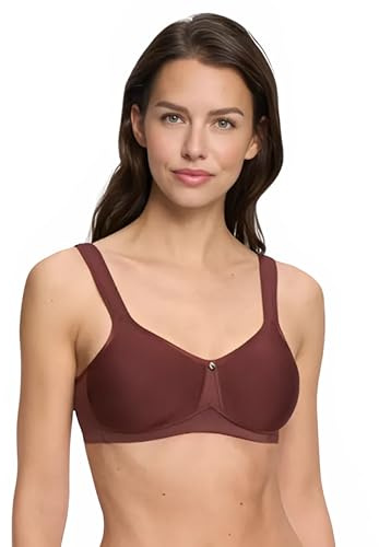 SUSA Dam-BH utan bygel Catania I Spacer BH med kupor av mjukt distansmaterial I formad BH med perfekt andningsförmåga och hög stabilitet, tiramisu, 90A