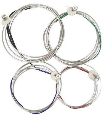 COMETX 4-Saiter Basssaiten BD102 4-saitige Kontrabasssaitensatz Stahl-Nickel-Wickeldrähte Rostbeständige langlebige Kontrabasssaiten (4 Stück)