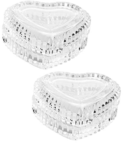 CALLARON 2St Moisennette-Schmuck Glasdose mit Deckel schmuckkästchen Glasgefäß mit Deckel Schmuckdosen für den Haushalt Halskettengläser aus Glas Ring Einmachglas Schmuckplatte Geschenkbox