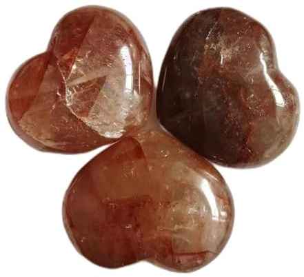 PAJPXPCD Pietra naturale nuovo quarzo cristallo naturale rosso cristallo rosso guaritore cuore quarzo per la decorazione domestica, 80-90mm, Agata