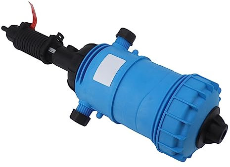 Inyector de fertilizante, bomba dosificadora de inyector ajustable con rosca hembra G3/4, bomba dosificadora motorizada precisa y controlable para riego por goteo, jardín, ganado(18.9 in-Blue)