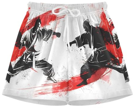 Bolaz Boys Casual Shorts Swim Shorts Quick Dry Bathing Suit 5-6T Karate Master Battle