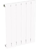 Radiateur blanc mural eau chaude horizontal en acier | 60 x 45 cm 361 Watt pour chauffage central | 4 raccordements standards 15x21 (1/2) série NYTIA by NOYON & THIEBAULT