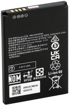 CHUNCAIL Battery is suitable for Huawei HB624666RDW WiFi 3 5576-820 router battery (3.8 V 2400 mAh 9.12 Wh Li Ion)