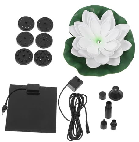 Yardwe Fontana Solare A Forma Di Loto Per Piccoli Laghetti Fontana Per Uccelli Energia Solare Decorazione Da Giardino