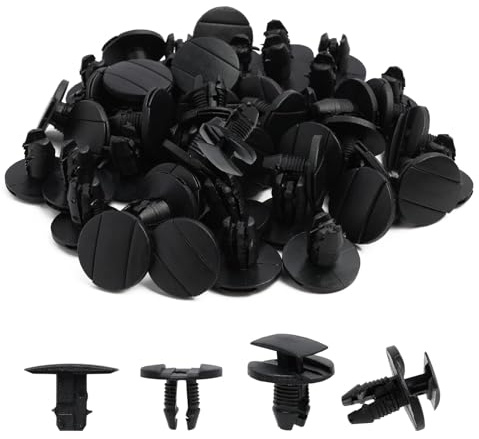 Clips de Fixation Parechocs OEM 8565.53 1609267280 Rivet en Plastique Voiture, 50 Pièces Fender Clips de Fixation Remplacement Compatible avec Clio Jumpy Berlingo C3 C4 C5 C6 206, 207, 307, 308