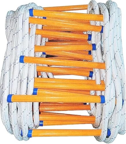 LUMSGN Échelle de Corde, échelle de Secours, échelle de sécurité Ignifuge avec Crochets, échelle de Sauvetage, échelle de Corde à déploiement Rapide pour fenêtre de Balcon, capacité de Charge Jusqu