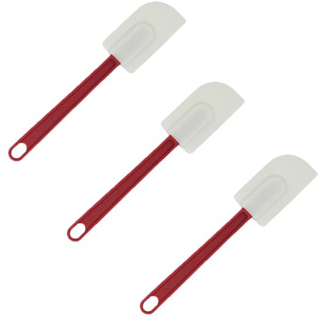Confezione da 3 spatole in silicone, 25 cm, resistenti al calore, antiaderenti, utensili da cucina per cucinare, cuocere e mescolare (piccole)