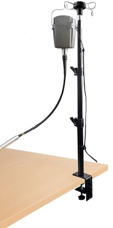 Wintopro Height Adjustable Flex Shaft Rotary Tool Hanger Stand with Table Clamp, Heavy Duty Motor Mount Compatible with Foredom, Dremel, Grobet Tools