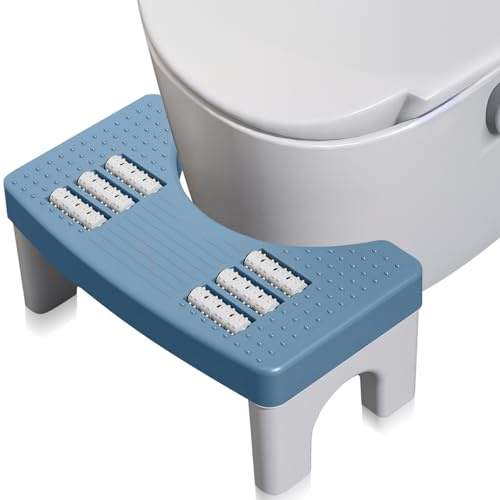 Lighterday Tabouret Toilette,Tabouret WC Massant,Tmarche Pied Toilette Antidérapant-pour Adultes pour Soulager la Constipation,Convient Aux Enfants et Aux Adultes(Bleu)