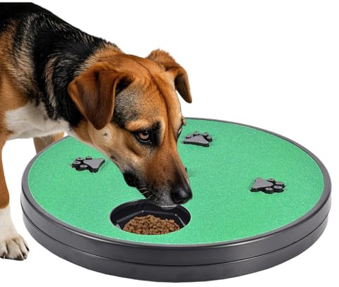 Dopsyesn Almohadilla Rascadora para Uñas De Perro | Almohadilla Rascadora con Caja De Premios Y Puzzle,Base Giratoria para Limado De Uñas Caninas | para Interior Muebles Sofá Suelo Entrenamiento