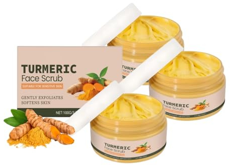 Kurkuma-Vitamin C Peeling, Vitamin C Aufhellendes Gesichtspeelingcreme, Tiefenreinigendes Peeling für KöRper, Gesicht, HäNde und FüßE, für Männer und Frauen (1)