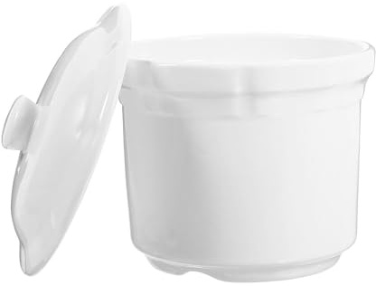 TOYANDONA Ciotola per Stufato in Ceramica 4 Pollici con Coperchio Tazza per Zuppa Resistente al Calore Vaso da Cucina per Minestre e Dessert per Uso Domestico e Regalo