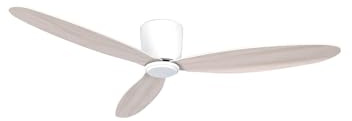 LUCCI AIR Deckenventilator Airfusion Radar, Ventilator inkl. Fernbedienung, extrem flacher Deckenlüfter, Ø 132 cm