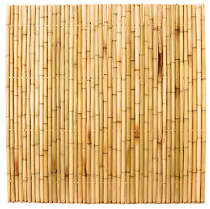 Bambuszaun Sichtschutz Bambuswand 180 x 180cm starr mit dicken 3,5-4,0cm Bambusrohren - Garten Sichtschutzelement 1,8m hoch