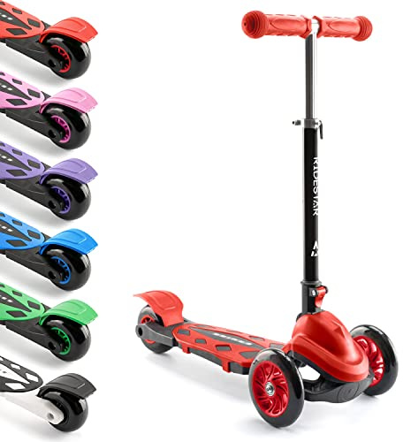 ToyStar Cruise 3 Wheel Tri Scooter, Easy Folding System, Height Adjustable Handlebars, Tilt To Turn Steering, Kids Aged 3+ Years