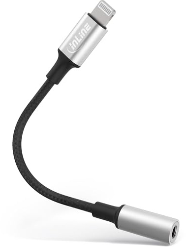 InLine Lightning Audio Adapter Kabel MFi-Zertifiziert 0,1m