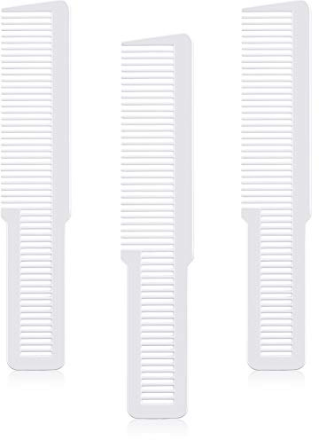 Potchen 3 Pcs Hair Cutting Comb Professional Styling Barber Clipper Comb Heat Resistant Hairstylist Accessories for Barbershops Households Home Salon Men and Women(White)