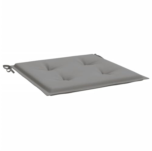 vidaXL Coussins de Chaise de Jardin Lot de 4, Coussin de Siège de Salon, Coussin de Meuble de Terrasse, Coussin d’Assise Extérieur, Gris 50x50x3 cm Tissu Oxford