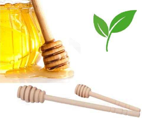 Spargimiele in Legno, Cucchiaini, Bastoncini, Miele. Formati Piccoli e Grandi, Formato Convenienza Che rispetta l'Ambiente. Lunghezza Mini And Maxi per Ogni Tipo di Vaso Miele