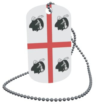 U24 Dog Tag Erkennungsmarke ID Tag an Kette Flagge Sardinien Alu 30 x 50 mm