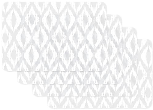 Vénilia Set of 4 Orient Placemats for Dining Room Dining Table Mats Plate Coasters Placemats Wipe Clean Food Safe 45 x 30 cm