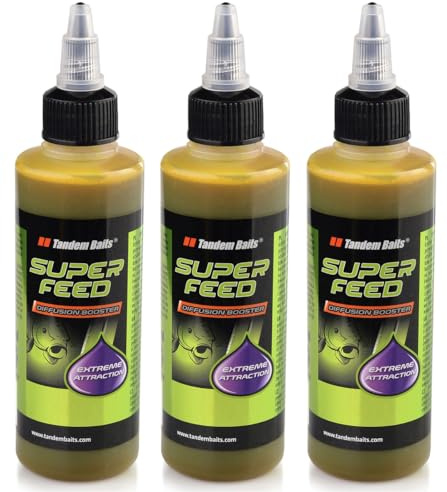 Tandem Baits Set of 3 SuperFeed Diffusion Booster Flavour Mix Robin Red | Carp Fishing Booster | Booster Effortless Carp Fishing | Carp Bait | Carp Fishing Accessories for Monster Fish 100ml